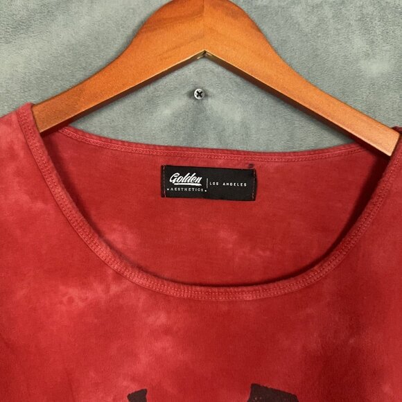 Golden Aesthetics Bodybuilding T-Shirt Mens Medium Tie Dye Red Bodybuilding - Picture 6 of 11